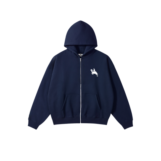 TERHAL NAVY ZIP UP HOODIE